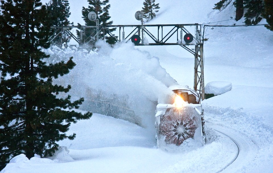 Amtrak snowplow